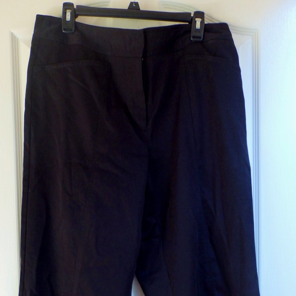 NWT- Requirements Black Capri Pants, Size 14 (King Arthur TR06)- Soft & stretchy